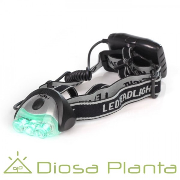 Linterna led verde con cinta cabeza Linterna led verde con cinta cabeza